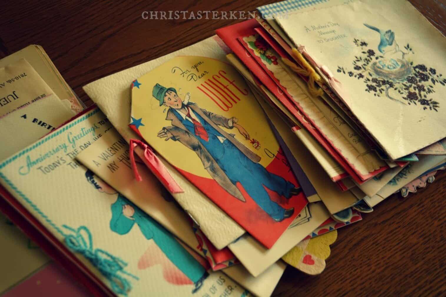 A Box of Vintage Cards and a Love Story